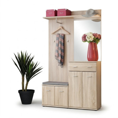 Design modern hallway wardrobe luxury clothes rack furniture wood entryway new