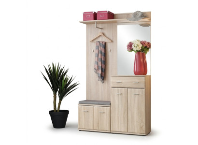 Design modern hallway wardrobe luxury clothes rack furniture wood entryway new