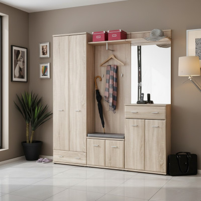 Clothes rack hallway wardrobe, hallway design furniture, wood modern cabinet new