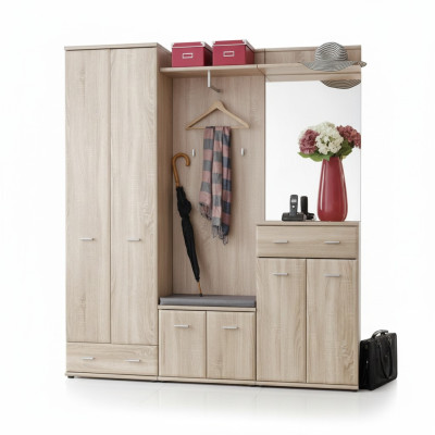Clothes rack hallway wardrobe, hallway design furniture, wood modern cabinet new