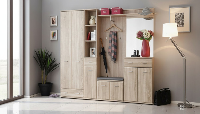 Coat rack wardrobe hallway wardrobe design furniture luxury furnishings new shelf