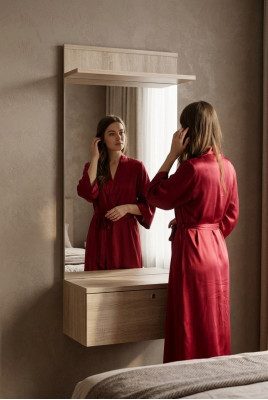 Luxury coat rack hallway mirror clothes stand wooden furniture design