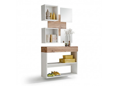 Luxury shoe furniture set for entry with modern wooden design