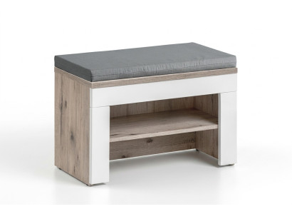 Gray shoe cabinet with cushion Modern design New furniture Wooden shoe cabinet