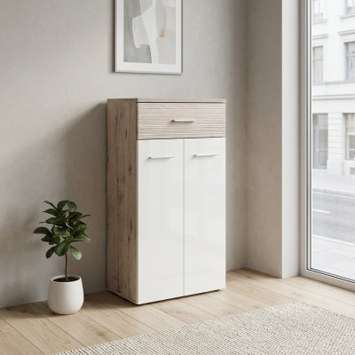 Modern luxury gray wooden wardrobe