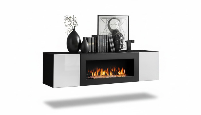Built-in wardrobe with fireplace luxury furniture for living room