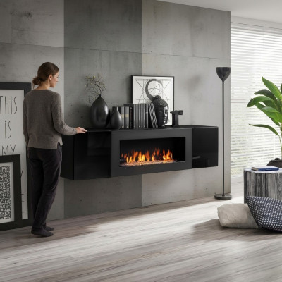 Luxury design cabinet for living room with fireplace
