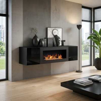 Luxury design cabinet for living room with fireplace