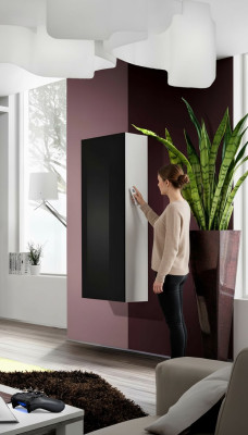 Classic wooden wall cabinet for a luxury living room