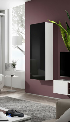 Classic wooden wall cabinet for a luxury living room