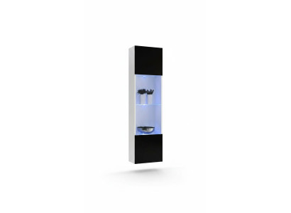Modern white hanging wooden display cabinet