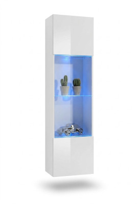 Luxury white display cabinet for the living room, wall display cabinet, designer wooden furniture