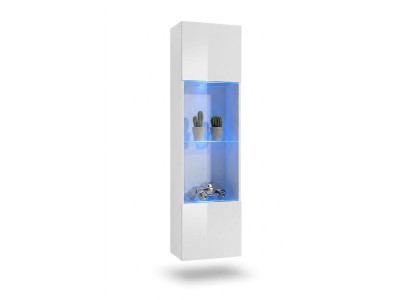 Luxury white display cabinet for the living room, wall display cabinet, designer wooden furniture