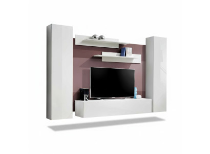 Living room wall unit complete living room furniture 5-piece set wall shelves TV stand
