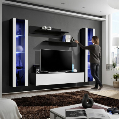 Modern wooden TV wall mount, modern living room furniture