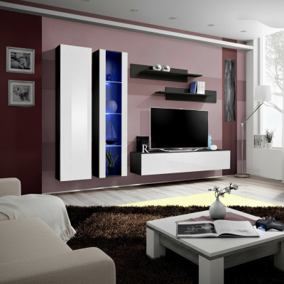 Living room furniture wall unit TV stand complete setup modern
