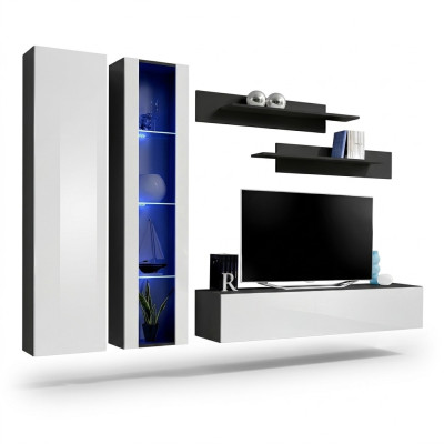 Living room furniture wall unit TV stand complete setup modern