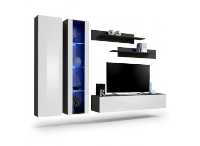 Living room furniture wall unit TV stand complete setup modern