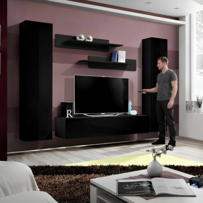 Complete set living room wall luxury furnishing modern furniture