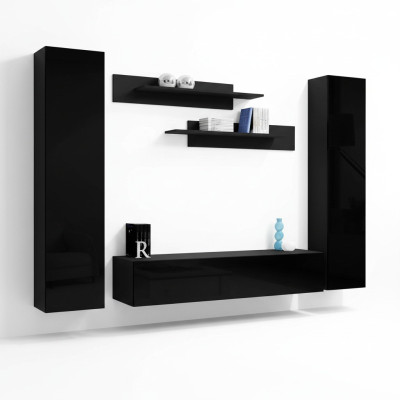 Complete set living room wall luxury furnishing modern furniture