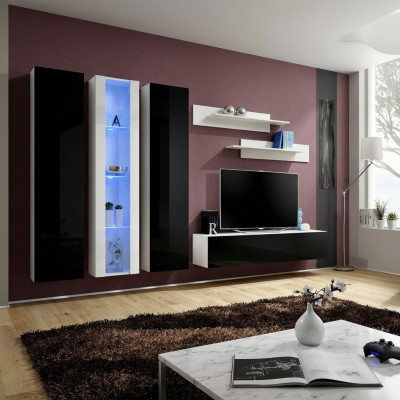 Living room wall luxury furniture complete set 6-piece designer furnishing