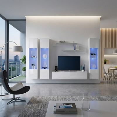 Designer wall display cabinet for living room modern design luxury furniture shelves