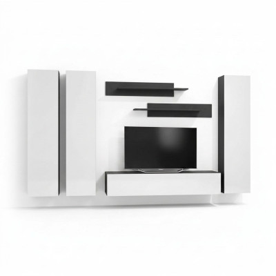 Modern living room furniture, set of full cabinets, TV stand, luxury furniture