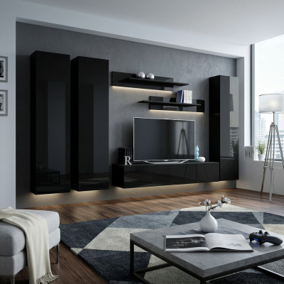 Furniture for living room low cabinet made of black wood new modern furniture