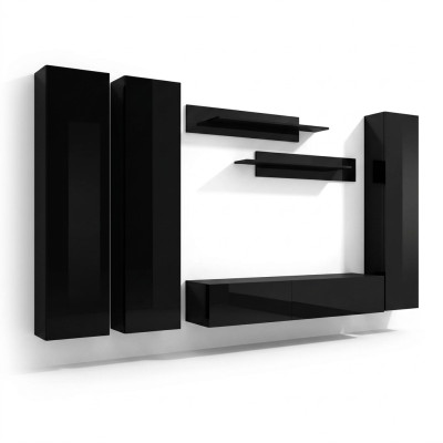 Furniture for living room low cabinet made of black wood new modern furniture