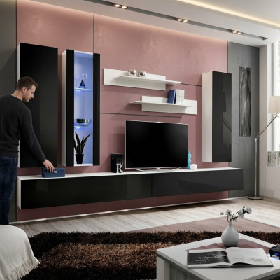 Living room set 7-piece luxury wall unit modern designer wall cabinet new TV stand