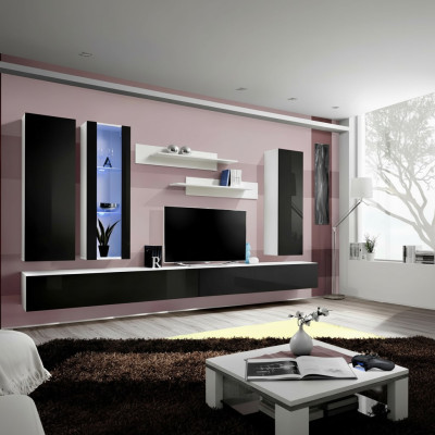 Living room set 7-piece luxury wall unit modern designer wall cabinet new TV stand