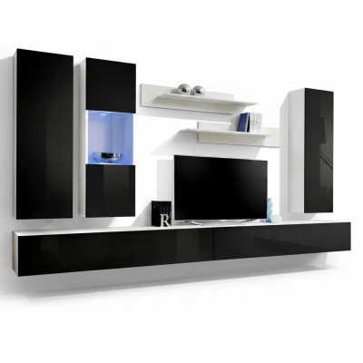 Luxury Wall Unit Complete Set Living Room Wooden Furniture Designer Wall Cabinet