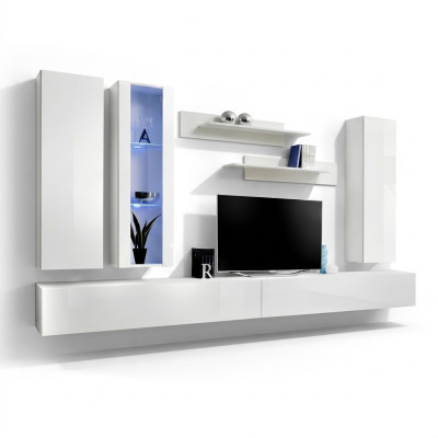 Living room furniture designer white wall unit TV stand sideboard modern wall cabinet