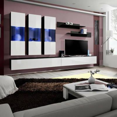 Modern designer wall unit TV stand wall shelves luxury living room furniture new