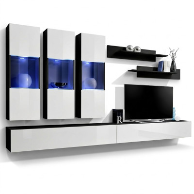 Modern designer wall unit TV stand wall shelves luxury living room furniture new