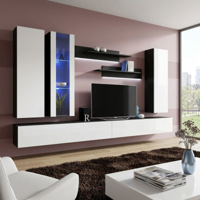 Luxury wall unit TV stand wood designer modern furniture living room new