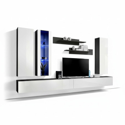 Luxury wall unit TV stand wood designer modern furniture living room new