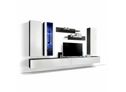 Luxury wall unit TV stand wood designer modern furniture living room new