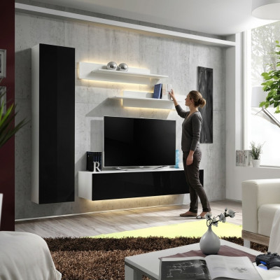 Luxury Wall Unit Designer TV Stand Sideboard Living Room Furniture 4-Piece Set