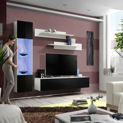 Living room furniture set wall unit TV stand design hanging display cabinet furnishing furniture