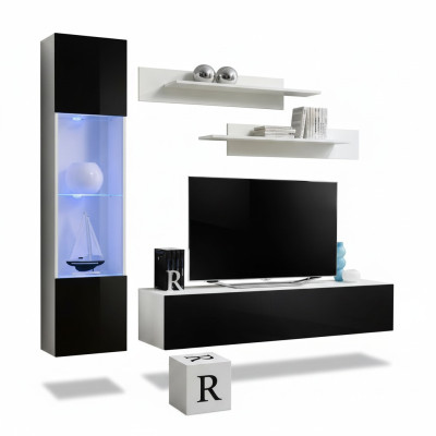 Living room furniture set wall unit TV stand design hanging display cabinet furnishing furniture