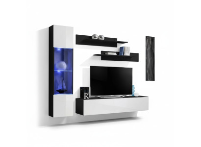 Complete set of 4-piece designer luxury living room furniture wall shelf hanging display cabinet furniture
