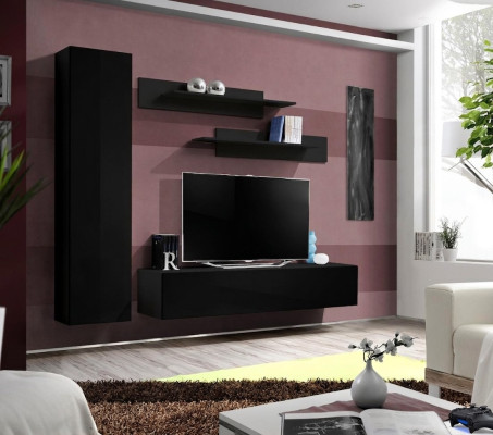 Wall unit complete designer modern living room furniture wall cabinet new