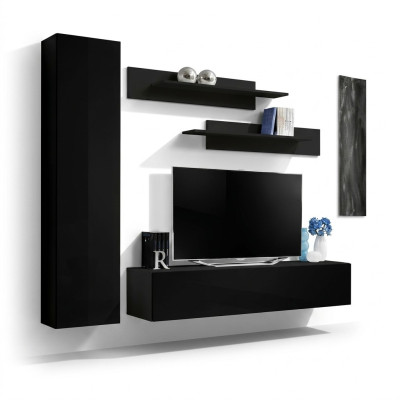 Wall unit complete designer modern living room furniture wall cabinet new