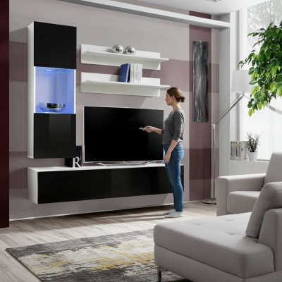 Luxury Wooden Furniture Living Room Wall Designer Furnishing Complete Set 4-piece Living Room
