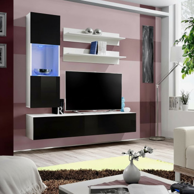 Luxury Wooden Furniture Living Room Wall Designer Furnishing Complete Set 4-piece Living Room