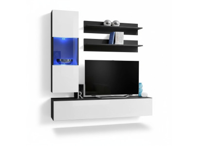 Wall unit set, 4 pieces. Living room complete TV stand wall shelf luxury modern new