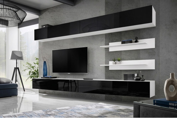 Wall cabinet living room TV stand luxury living wall wooden furniture new modern
