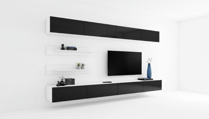 Wall cabinet living room TV stand luxury living wall wooden furniture new modern