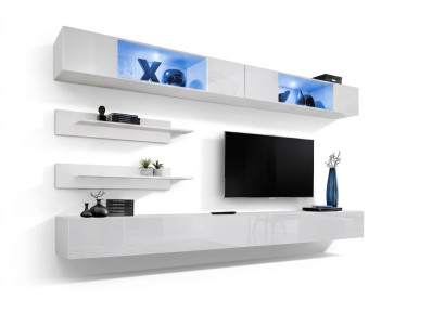 Complete living room wall modern wood furniture design living room furnishings shelves